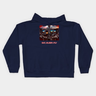 Aviation cockpit view Kids Hoodie